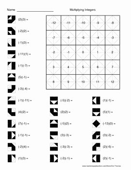 Multiplying and Dividing Integers Worksheet Best Of Multiplying Integers Color Worksheet
