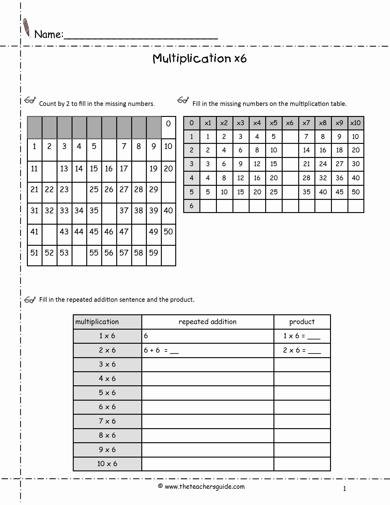 Multiplying by 6 Worksheet Beautiful Multiplication Facts Worksheets From the Teacher S Guide