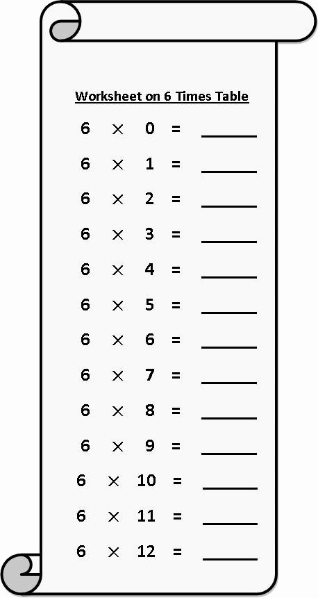 Multiplying by 6 Worksheet Best Of Worksheet On 6 Times Table