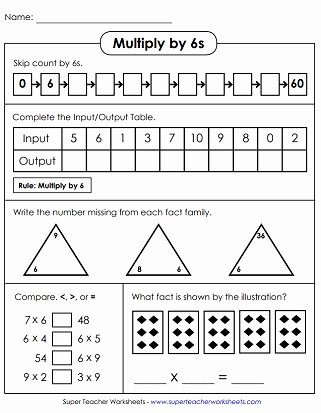 Multiplying by 6 Worksheet Elegant Worksheets Multiplying by 6