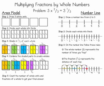 Multiplying Fractions Using Models Worksheet Lovely Multiplying Fractions and whole Number Reference Sheet by