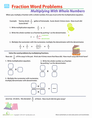 Multiplying Fractions Word Problems Worksheet Unique Fraction Multiplication Word Problems