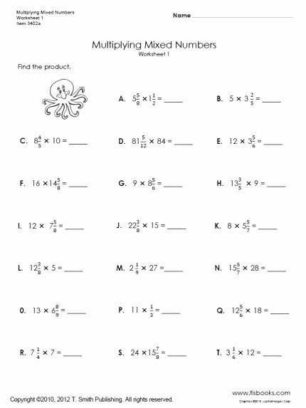 Multiplying Mixed Fractions Worksheet Beautiful 9 Best Of Fractions Times whole Numbers Worksheets