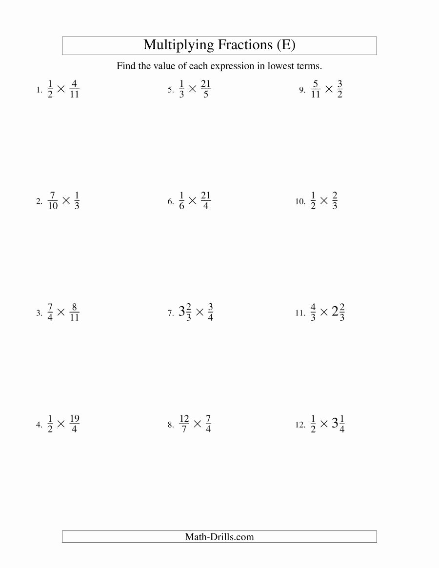 Multiplying Mixed Fractions Worksheet Fresh Multiplying and Simplifying Fractions with some Mixed