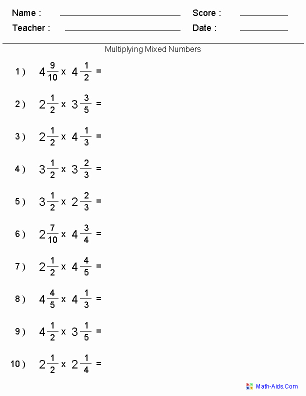 Multiplying Mixed Numbers Worksheet Beautiful Fractions Worksheets