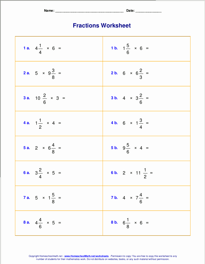 Multiplying Mixed Numbers Worksheet Beautiful Worksheets for Fraction Multiplication