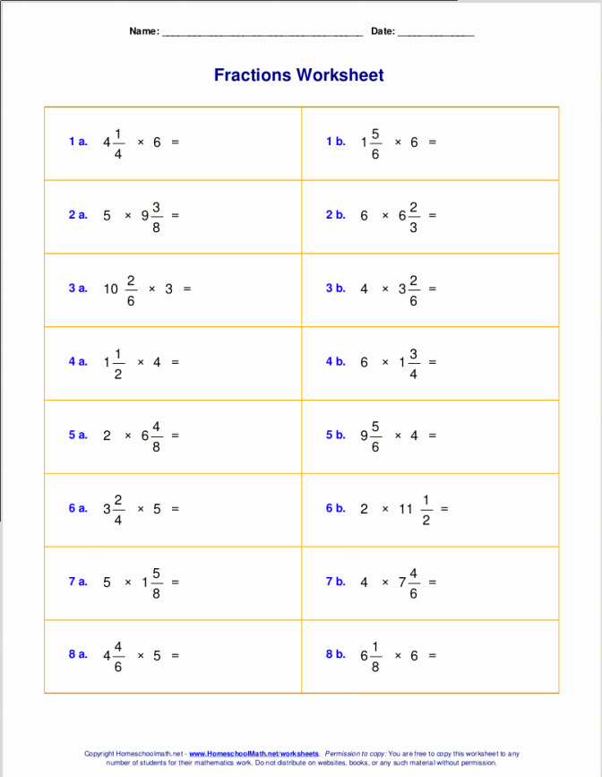 Multiplying Mixed Numbers Worksheet Elegant Multiplying and Dividing Mixed Numbers Worksheets the Best