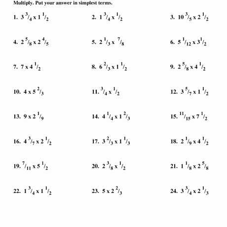 Multiplying Mixed Numbers Worksheet Inspirational Multiplying and Dividing Mixed Numbers Worksheet the Best