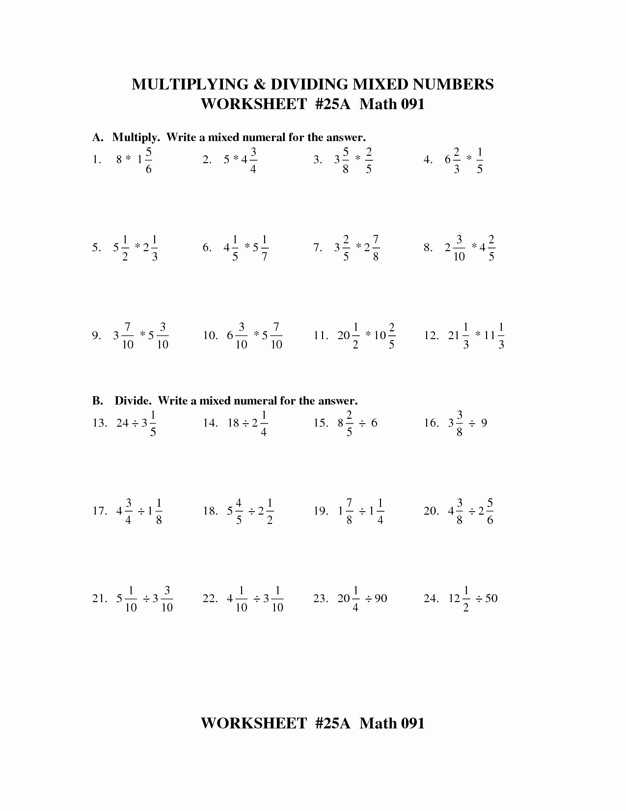 Multiplying Mixed Numbers Worksheet Inspirational Worksheet Dividing Mixed Numbers Worksheets Grass Fedjp