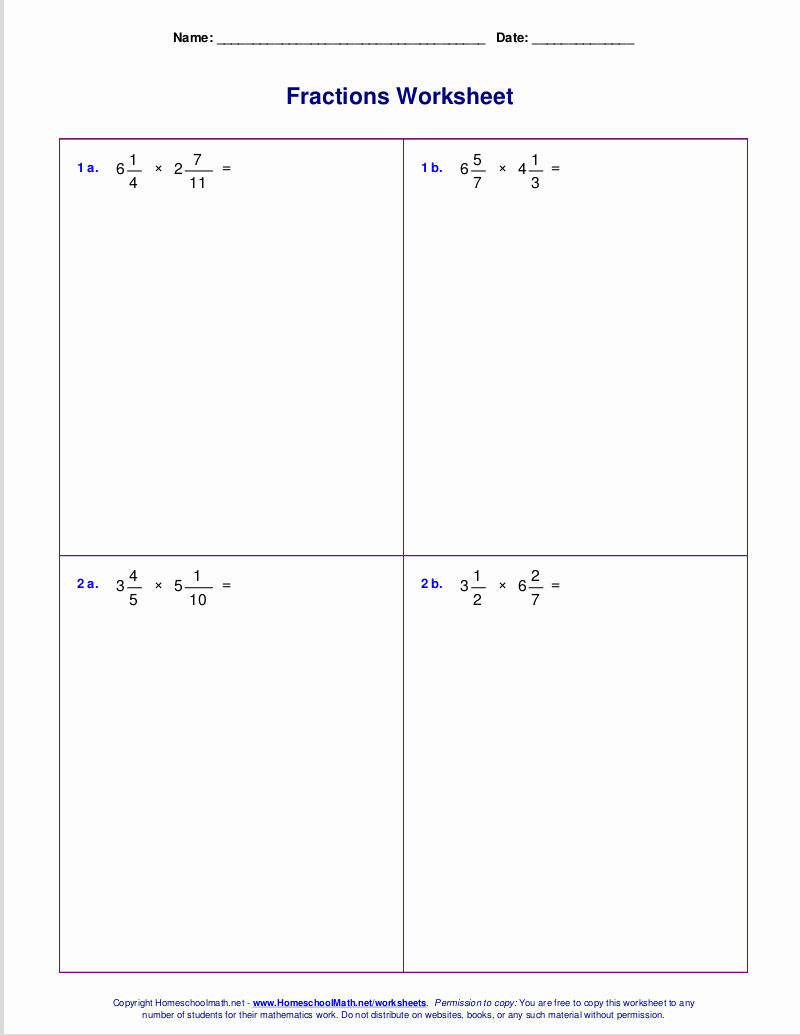 Multiplying Mixed Numbers Worksheet Unique Worksheets for Fraction Multiplication