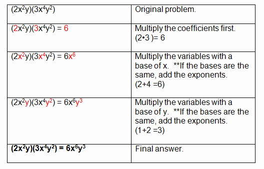 Multiplying Monomials Worksheet Answers New Multiplying Monomials