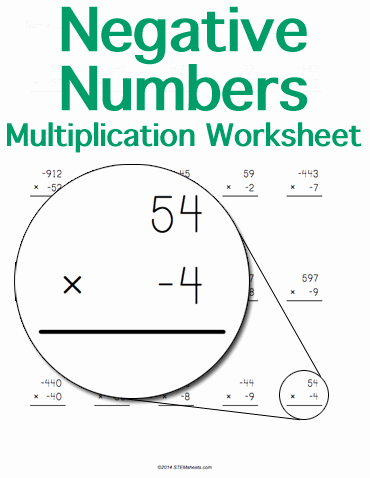Multiplying Negative Numbers Worksheet Fresh Multiplying Negative Numbers Worksheet