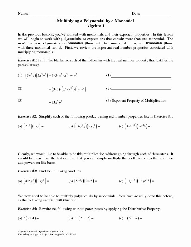50 Multiplying Polynomials Worksheet 1 Answers Chessmuseum Template