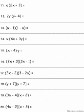 Multiplying Polynomials Worksheet Answers Best Of Algebra Multiplying Polynomials Worksheet 2 Printout