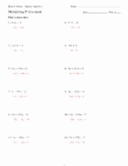 Multiplying Polynomials Worksheet Answers New 8 Multiplying Polynomials Kuta software Infinite