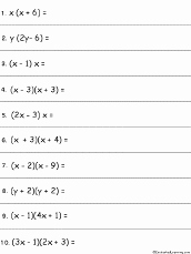 Multiplying Polynomials Worksheet Answers Unique Algebra Multiplying Polynomials Worksheet 1 Printout