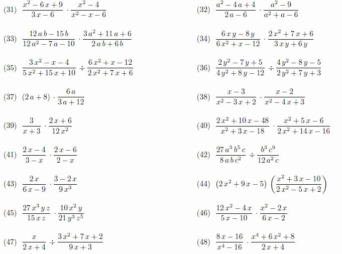Multiplying Rational Expression Worksheet Best Of Rational Expressions