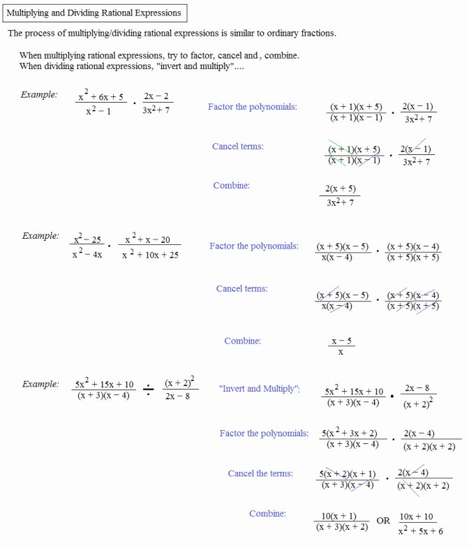 Multiplying Rational Expression Worksheet Lovely Multiplying and Dividing Rational Expressions Worksheet