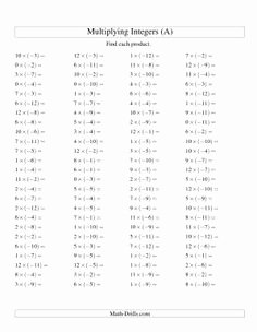 Multiplying Rational Numbers Worksheet Fresh Subtraction Of Integers Worksheets New Integers topic area