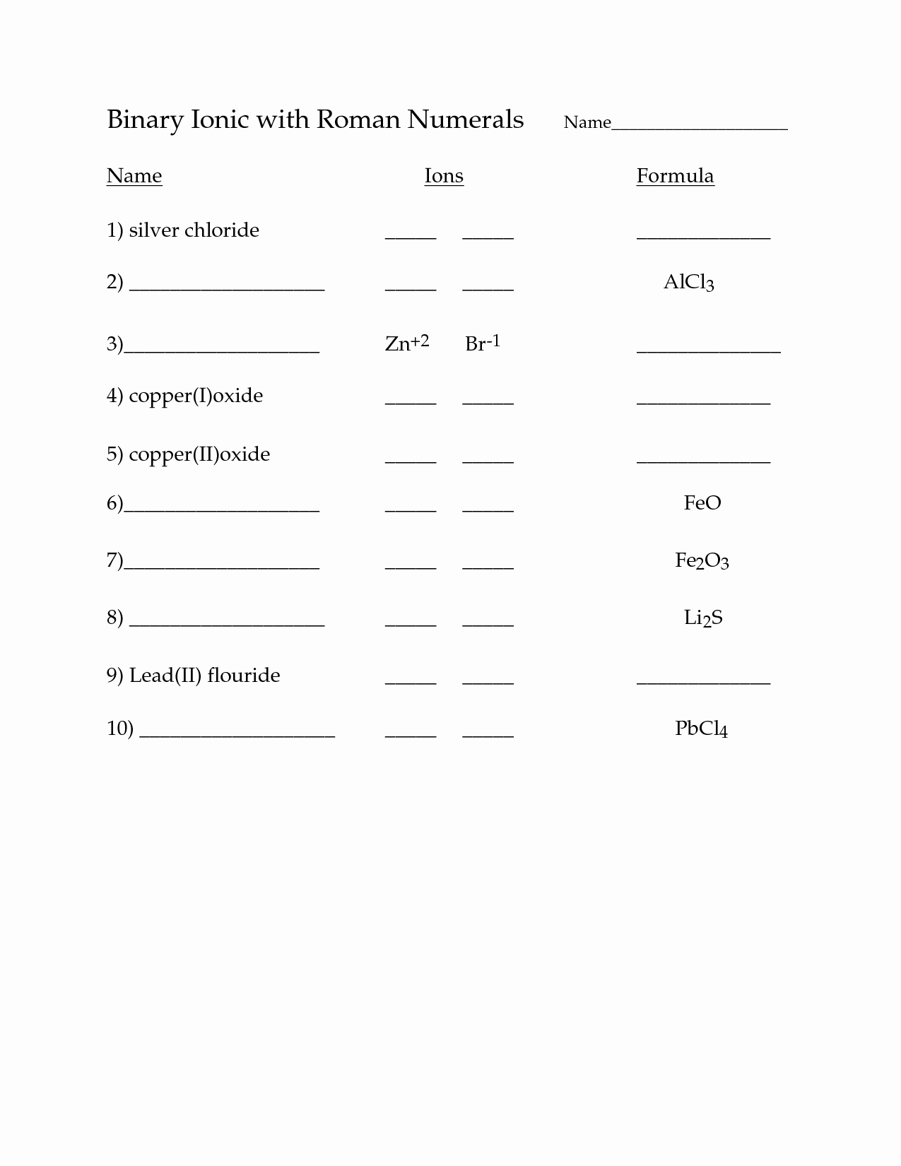 Naming Binary Ionic Compounds Worksheet Beautiful 47 Binary Ionic Pounds Worksheet Answers Binary Ionic