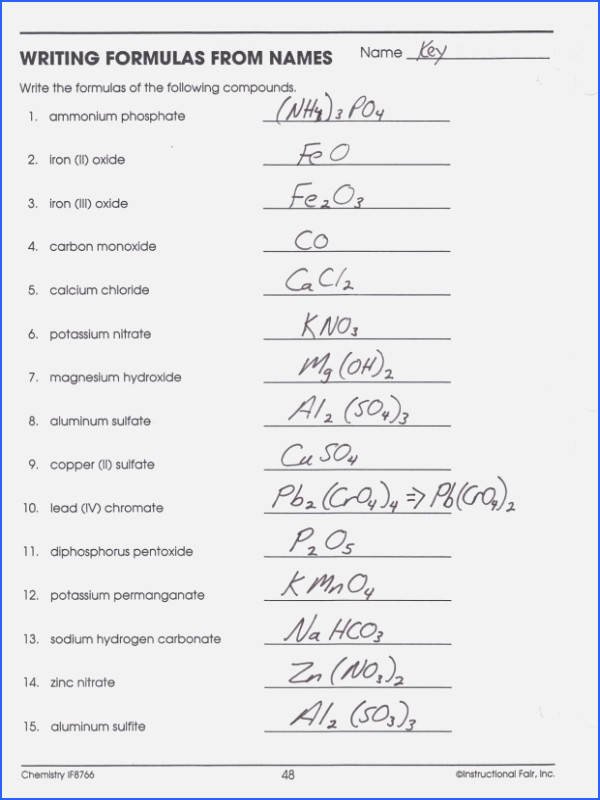 Naming Chemical Compounds Worksheet Answers Unique Naming Ionic Pounds Practice Worksheet Answers