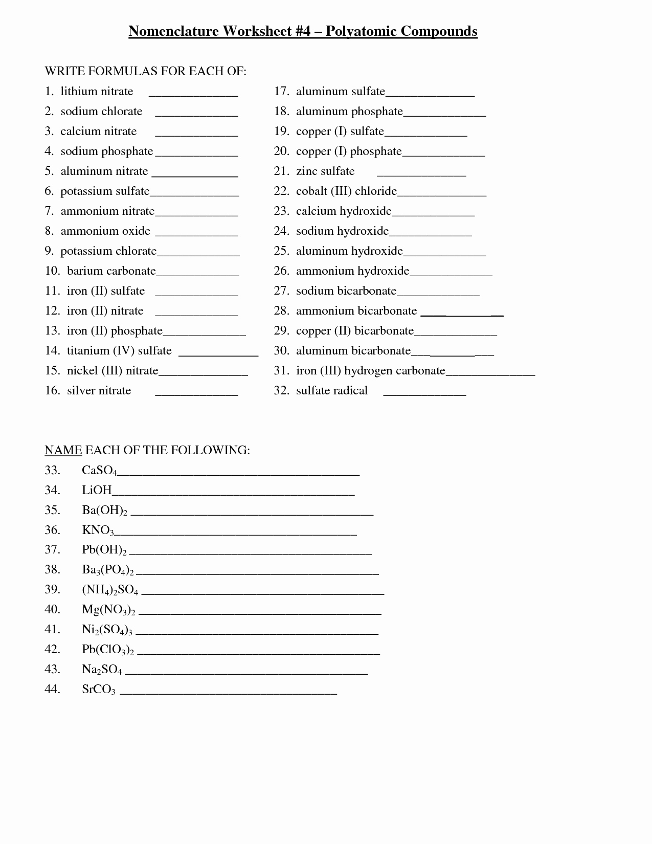 Naming Compounds Practice Worksheet Best Of 54 Naming Ionic and Covalent Pounds Worksheet Best