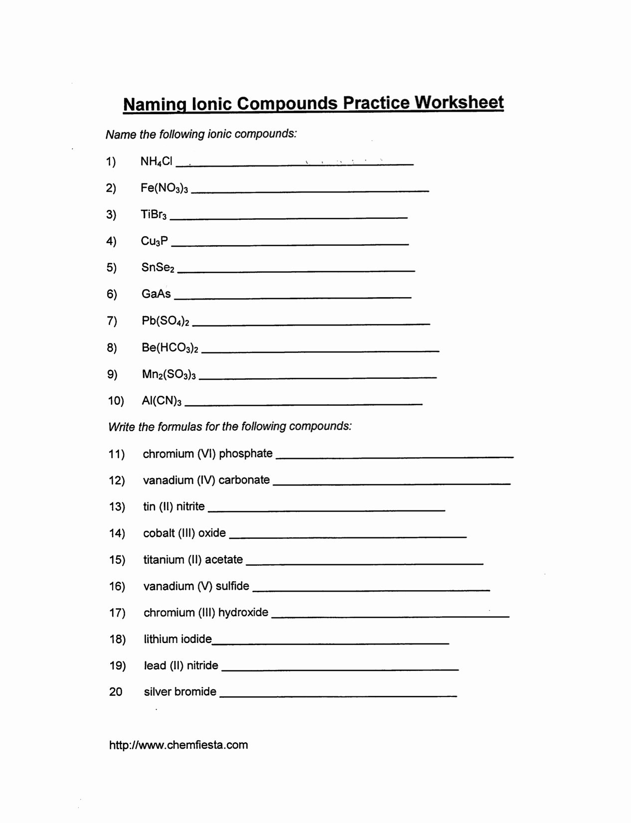 Naming Compounds Practice Worksheet Best Of Christopher White Warren County Public Schools