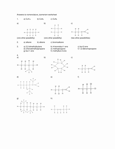 Naming Compounds Practice Worksheet New Nomenclature and isomerism Practice Questions by Jpmetelo