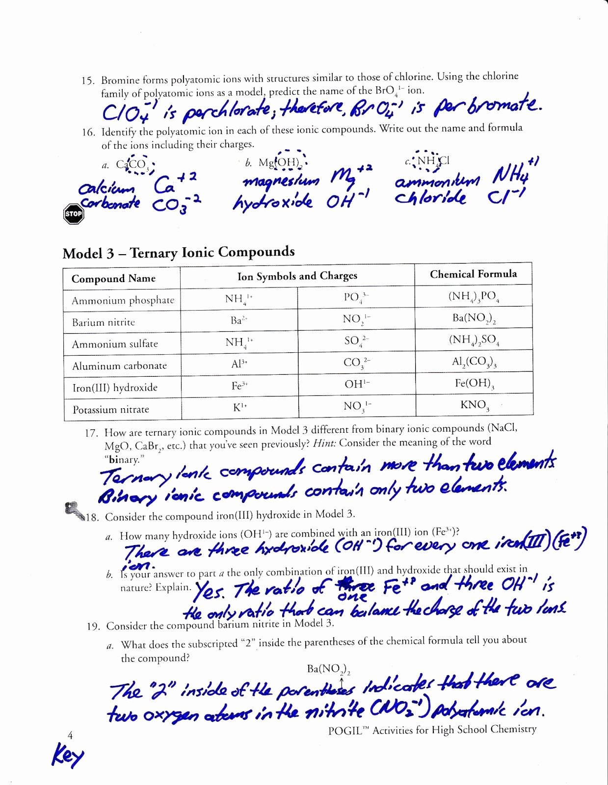 Naming Ionic Compounds Worksheet Answers Unique Naming Ionic and Covalent Pounds Worksheet Answer Key