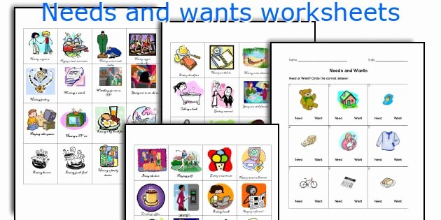 Needs and Wants Worksheet Awesome Needs and Wants Worksheets