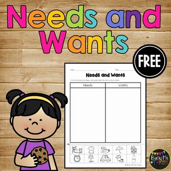 Needs Vs Wants Worksheet Awesome Needs and Wants Cut and Paste Worksheet for K 1 and 2