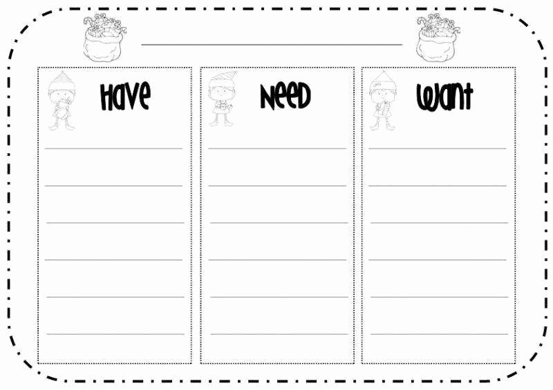 Needs Vs Wants Worksheet Lovely Needs and Wants Worksheet