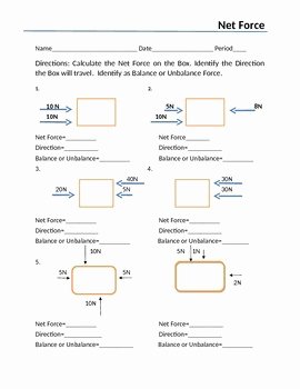 Net force Worksheet Answers Fresh Net force and force Diagrams 8thgrade