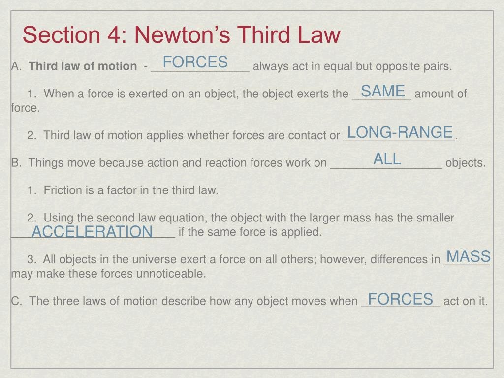Newton&amp;#039;s 3rd Law Worksheet Luxury Download This Ppt Newton S Laws Motion Powerpoint