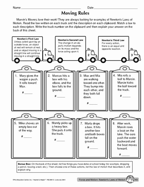 Newton&amp;#039;s Laws Of Motion Worksheet Beautiful 25 Best Ideas About Newtons Laws On Pinterest
