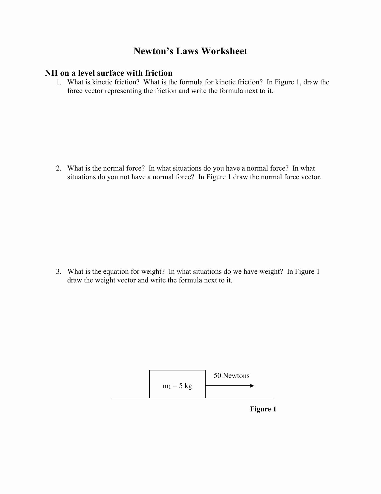 Newton&amp;#039;s Laws Review Worksheet Answers Fresh Newton S Laws Worksheet Answers Worksheet Idea Template