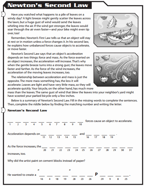Newton&amp;#039;s Laws Worksheet Answers Beautiful Newtons Second Law Worksheet the Best Worksheets Image