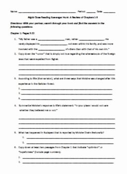 Night Elie Wiesel Worksheet Answers Inspirational Night by Elie Wiesel 3 Close Reading Activities by