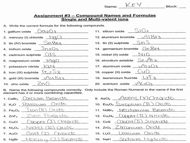 Nomenclature Worksheet 1 Monatomic Ions Best Of Nomenclature Worksheet 1 Monatomic Ions Answers Free