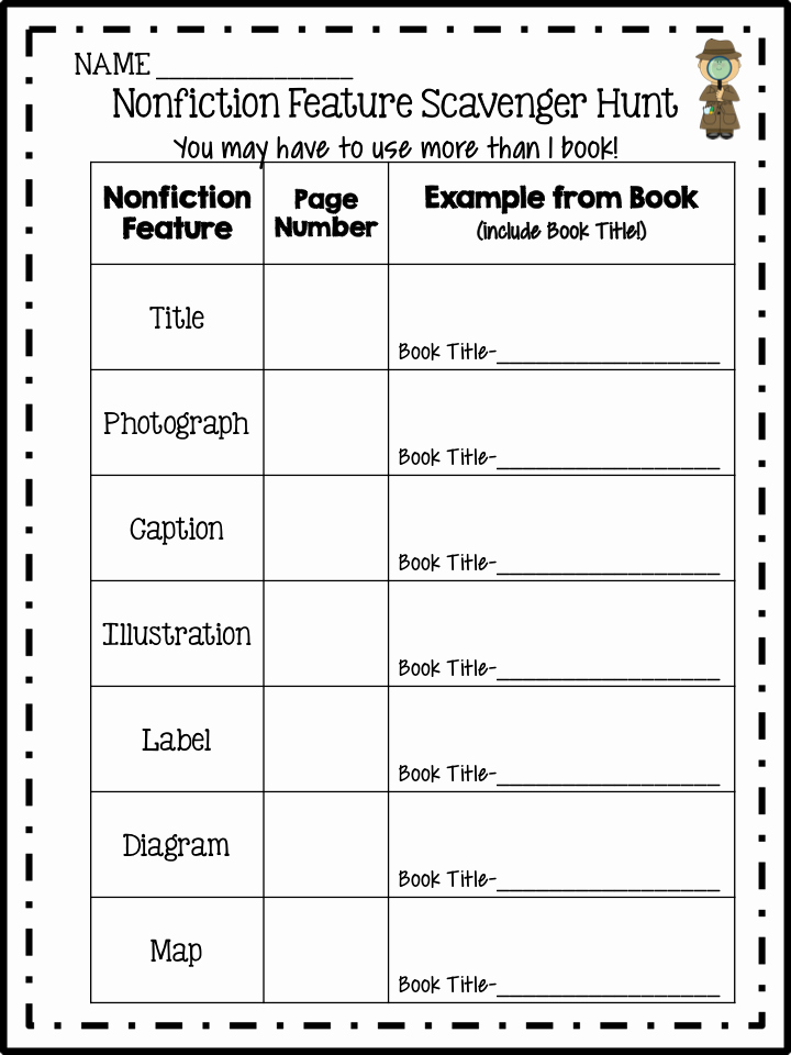 Nonfiction Text Features Worksheet Awesome Mrs Megown S Second Grade Safari All About Nonfiction