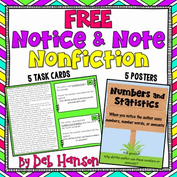 Notice and Note Signposts Worksheet Lovely Notice and Note Nonfiction Signposts Free Posters and