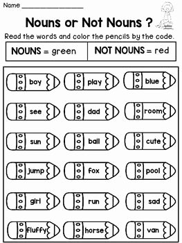 Nouns and Verbs Worksheet Fresh Nouns Worksheets Nouns Verbs