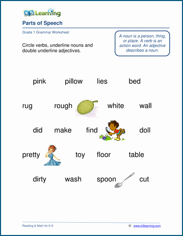 Nouns Verbs Adjectives Worksheet Best Of Nouns Verbs and Adjectives Worksheets