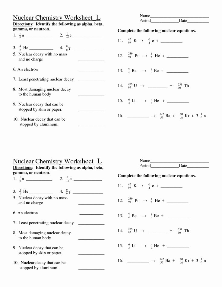 Nuclear Chemistry Worksheet Answers New 20 Best Images About Nuclear Chemistry On Pinterest