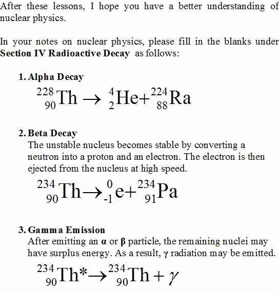 50 Nuclear Decay Worksheet Answer Key