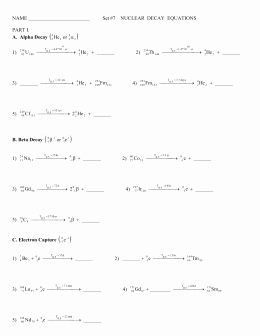 Nuclear Decay Worksheet Answers Chemistry Best Of Nuclear Reactions Review Worksheet