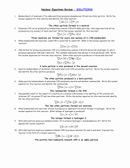Nuclear Equations Worksheet Answers Awesome Nuclear Equations Worksheet