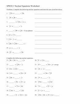 Nuclear Equations Worksheet Answers Elegant Nuclear Chemistry Test Review