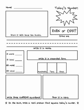 Number Of the Day Worksheet Awesome Number Of the Day Morning Math Warm Up for Second Grade