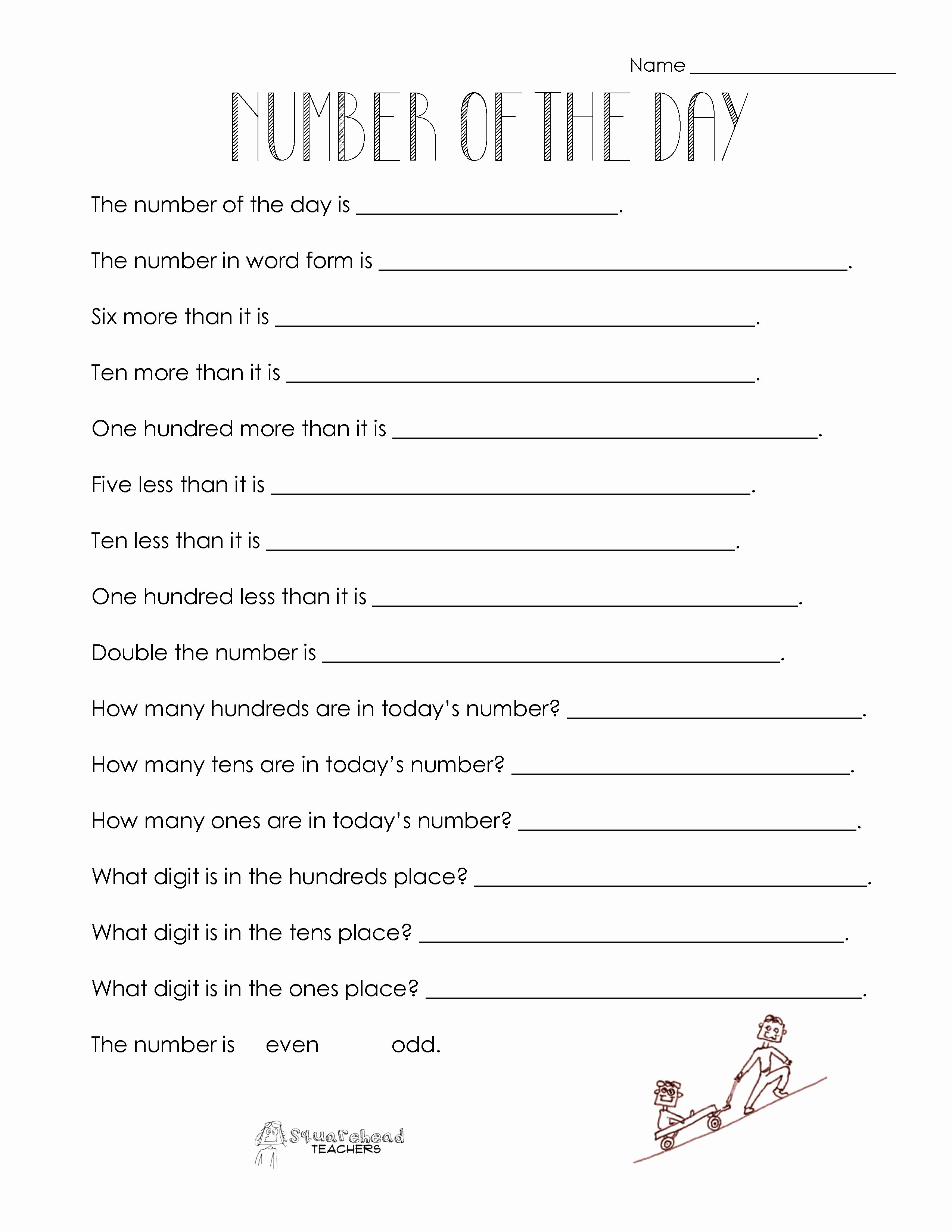 Number Of the Day Worksheet Lovely Number Of the Day Worksheet Collection